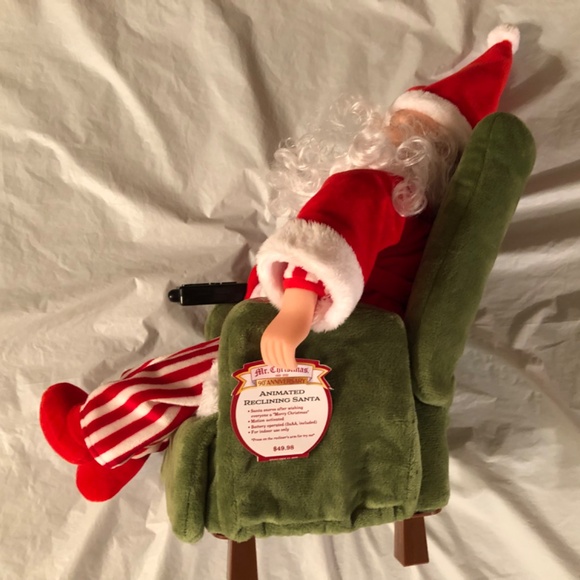 Mr Christmas Animated Reclining Santa Claus  Motion Activated Talks Snores Moves - Picture 10 of 10
